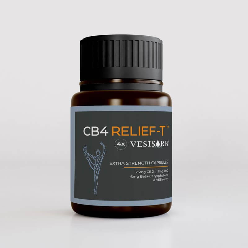cb4 relief-t 25mg cbd low thc capsules